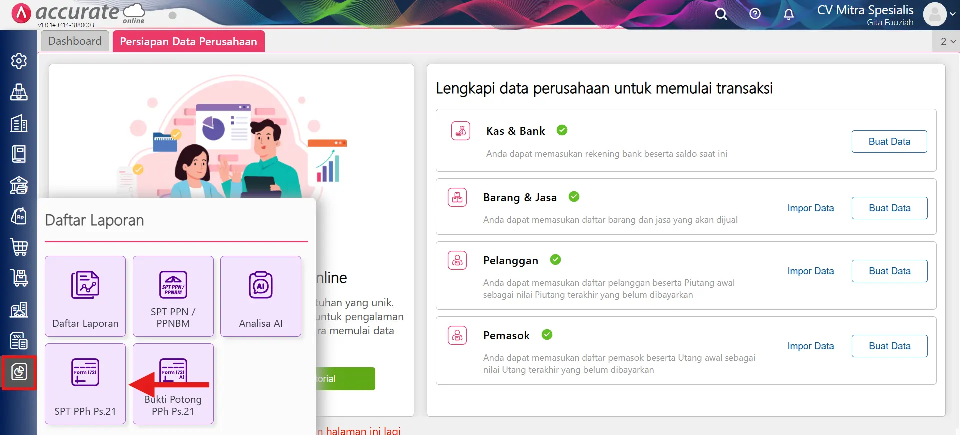 Catat gaji PPh 21 & SPT